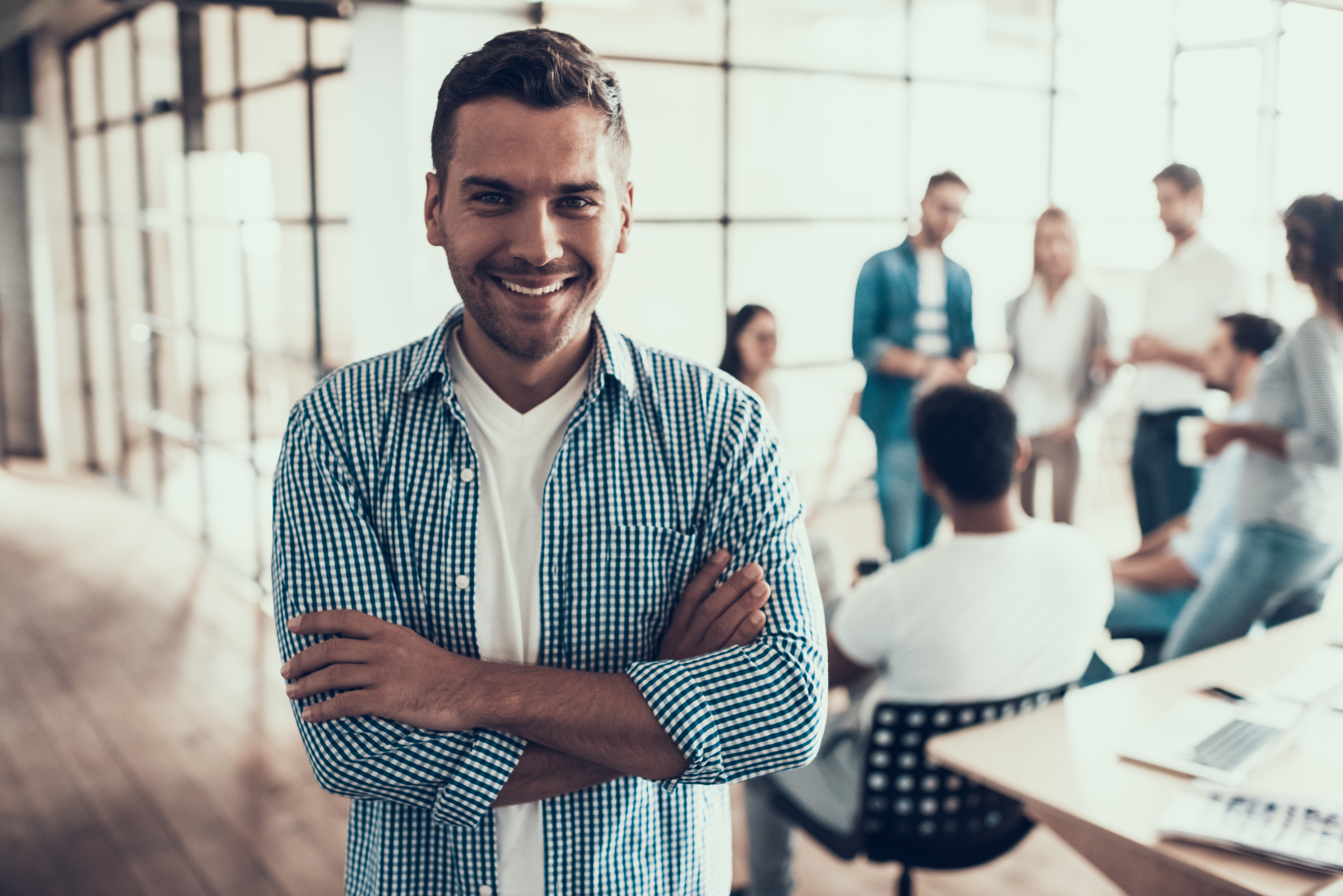 Unternehmer im Büro — Unsere Geschichte